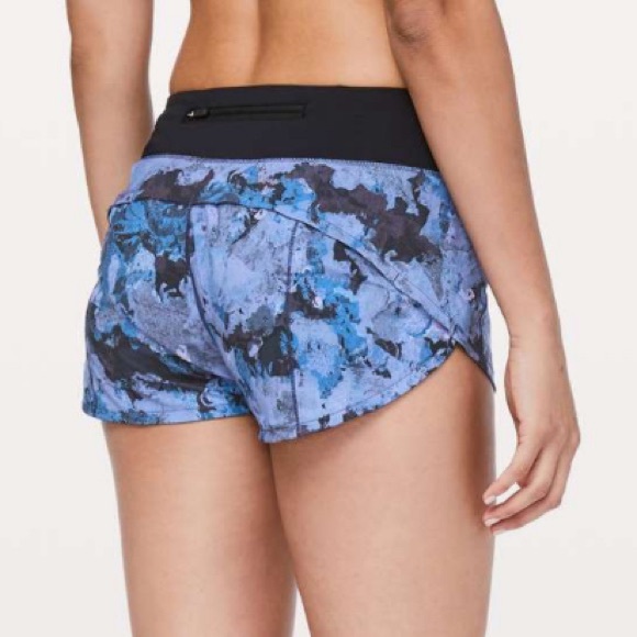 Lululemon Speed Up Short 2.5" Screen Camo Multi / Black size 4 - Picture 1 of 11